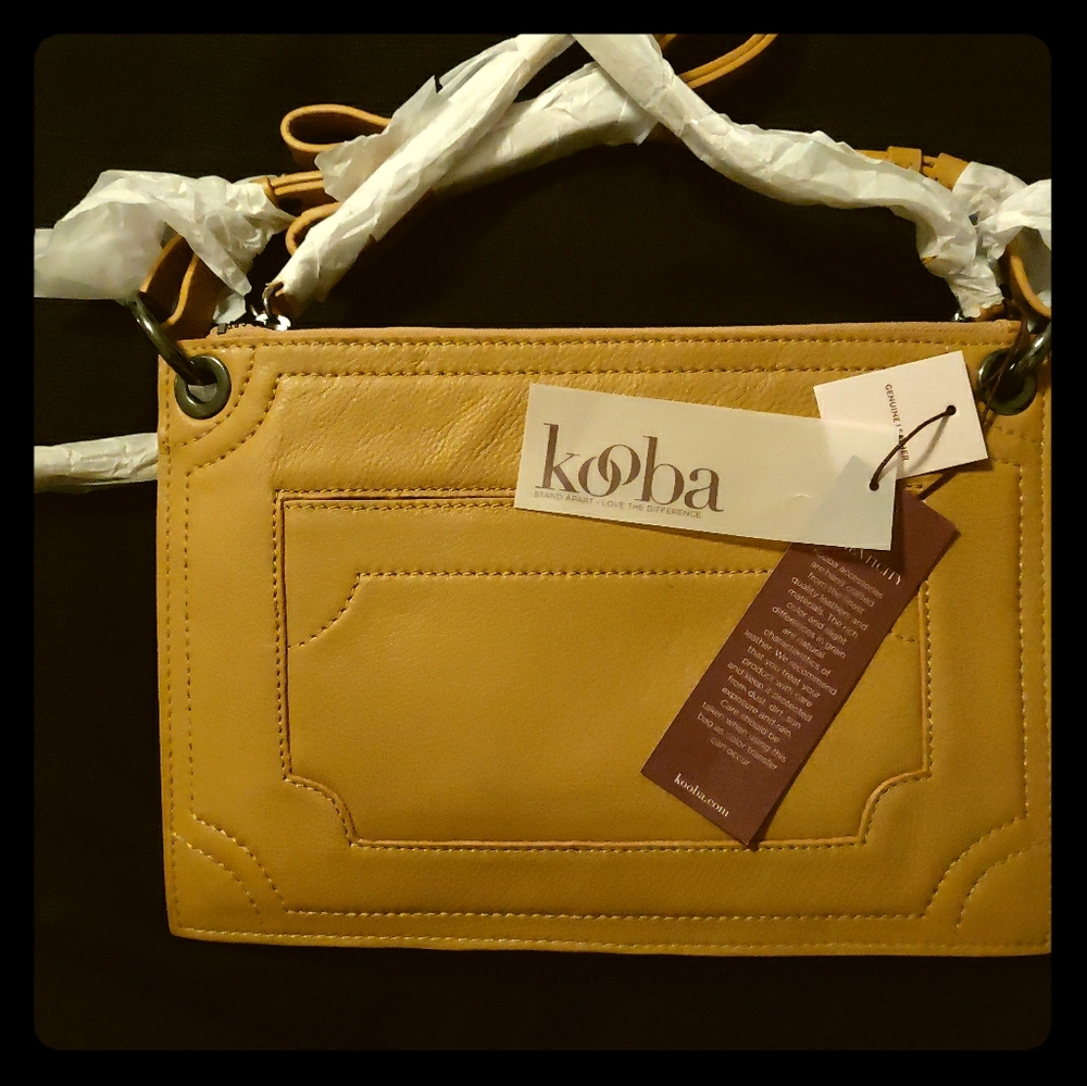 Kooba Laguna Amber Leather Crossbody Bag